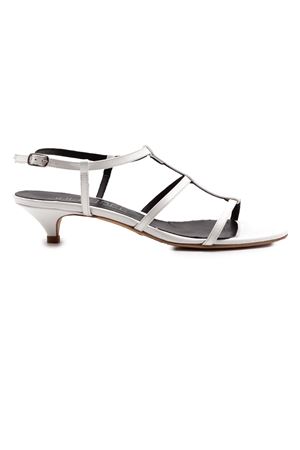 White Leather Sandals JULIE DEE | ZE206BIANCO